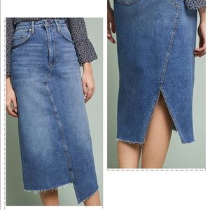 Pilcro Denim Midi Skirt Anthropologie size 4